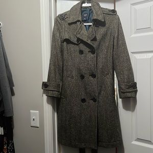 GAP Women's Gray Double-Breasted Coat